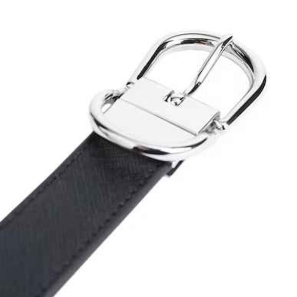Reversible Crosshatch Leather Black and Burgundy main image 3